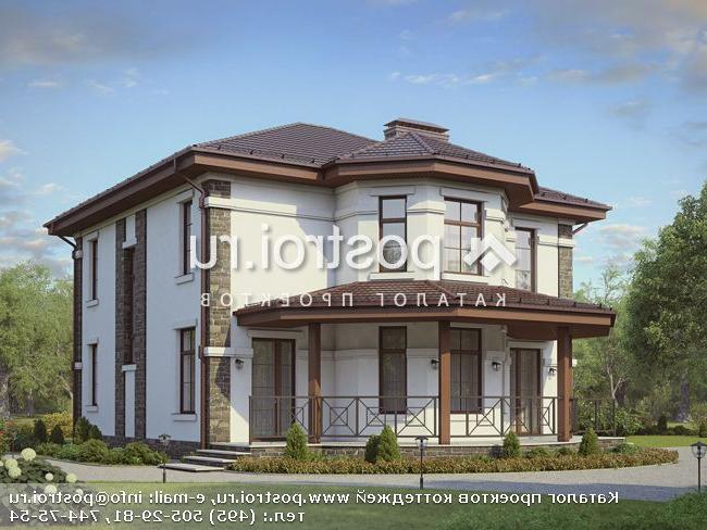 R-167-1P проект двухэтажного дома из пеноблоков размером 11 на 12 