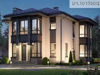 R-192-1P проект двухэтажного коттеджа из пенобетона размером 14 на 11 