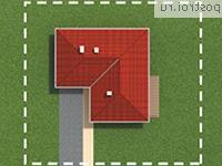 R-193-1K проект одноэтажного дома из кирпича с гаражом размером 14 на 14 