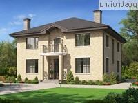 R-229-1P проект двухэтажного коттеджа из газобетона размером 12 на 12