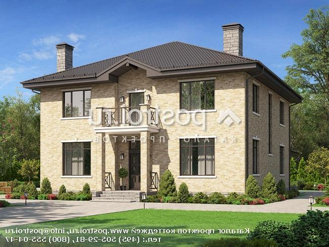 R-229-1P проект двухэтажного коттеджа из газобетона размером 12 на 12