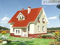 R-235-1K проект одноэтажного коттеджа из кирпича с мансардой размером 11 на 10 