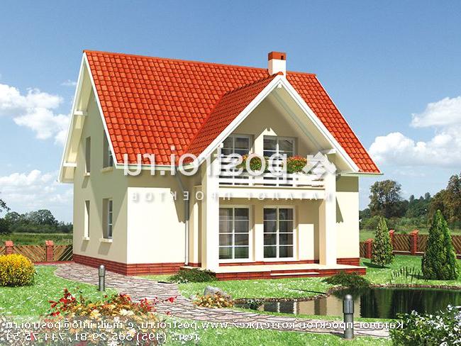 R-235-1K проект одноэтажного коттеджа из кирпича с мансардой размером 11 на 10 