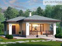 T-070-1P проект одноэтажного дома из пеноблока размером 9 на 11