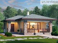 T-070-1P проект одноэтажного дома из пеноблока размером 9 на 11