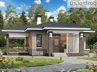 T-083-2P проект одноэтажного дома из пеноблока размером 12 на 13 