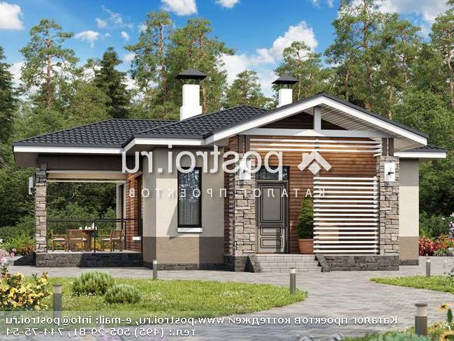 T-086-1P проект одноэтажного дома из пеноблока размером 12 на 12 