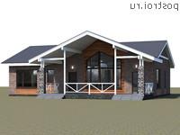 T-159-2K проект одноэтажного коттеджа из кирпича размером 15 на 14