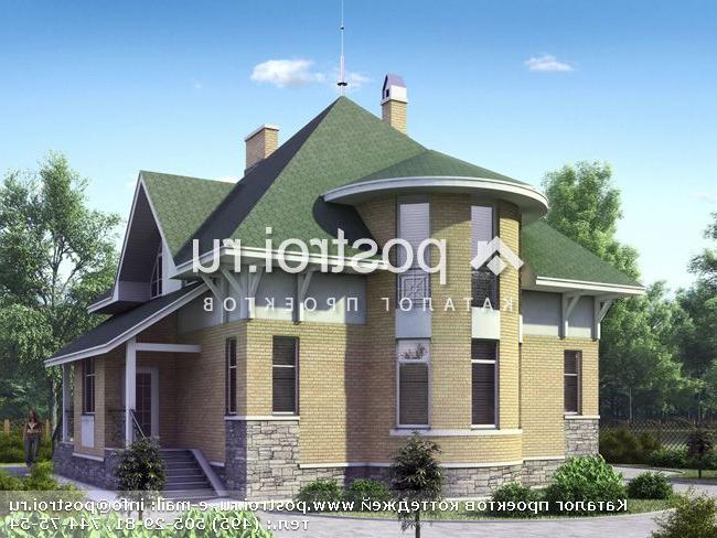 T-164-1P проект одноэтажного дома из пеноблоков с мансардой размером 9 на 9 