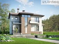 T-166-2P проект двухэтажного дома из пеноблоков размером 14 на 11 