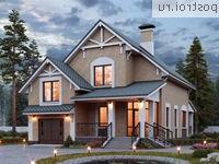 T-181-1P проект двухэтажного дома из пеноблоков с гаражом размером 16 на 9 