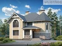 T-212-1P проект двухэтажного дома из пенобетона размером 14 на 11 