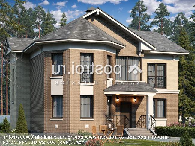 T-245-1P проект двухэтажного дома из газобетона размером 18 на 12 