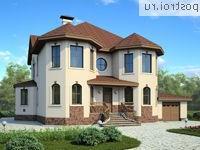 T-287-1P проект двухэтажного дома из пеноблоков с гаражом размером 16 на 15