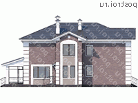 T-288-1P проект двухэтажного дома из пеноблоков размером 17 на 13 - вид справа T-288-1P проект двухэтажного дома из пеноблоков размером 17 на 13 - вид справа