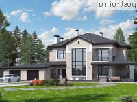 T-332-1K проект двухэтажного дома из кирпича с гаражом размером 26 на 15