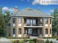 T-371-1P проект двухэтажного дома из пеноблоков с мансардой размером 16 на 14 