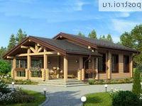 U-047-1D проект одноэтажной деревянной бани из бруса размером 12 на 8 