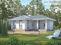 U-055-1P проект одноэтажной бани из пеноблока размером 9 на 12 