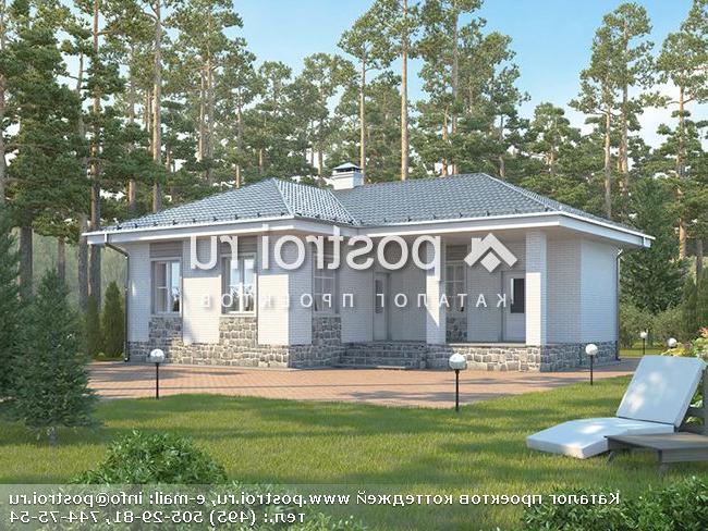 U-055-1P проект одноэтажной бани из пеноблока размером 9 на 12 