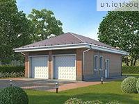 U-067-1P проект одноэтажного гаража из пеноблока размером 7 на 11 