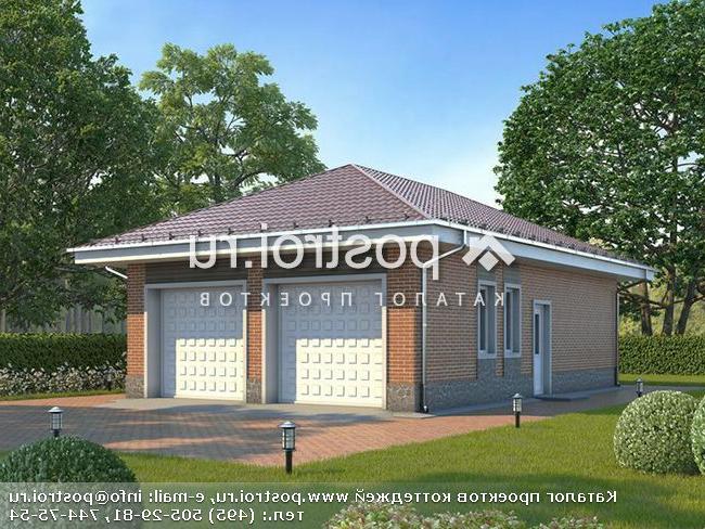 U-067-1P проект одноэтажного гаража из пеноблока размером 7 на 11 