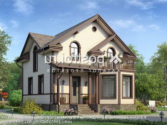 U-089-1D проект одноэтажного деревянного дома из бруса с мансардой размером 9 на 8 