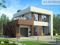 U-128-1P проект двухэтажного коттеджа из газобетона с гаражом размером 11 на 10