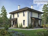 U-132-1K проект двухэтажного дома из кирпича размером 10 на 11