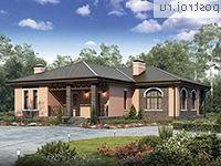 U-132-1P проект одноэтажного дома из пеноблоков размером 15 на 15