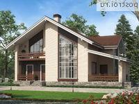 U-135-1P проект одноэтажного дома из газобетона с мансардой размером 9 на 12 