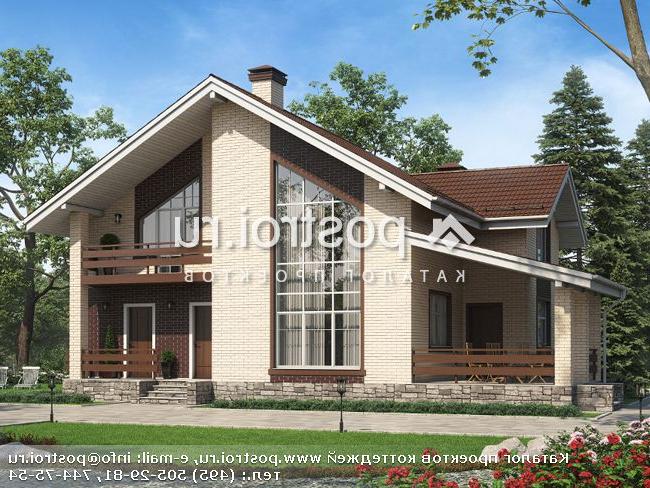 U-135-1P проект одноэтажного дома из газобетона с мансардой размером 9 на 12 