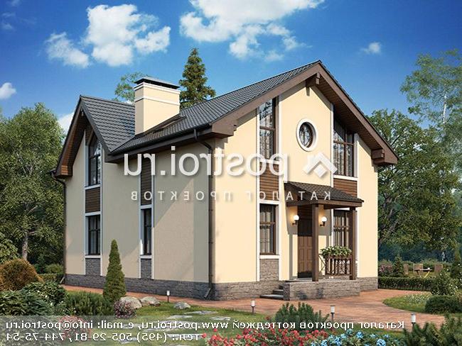 U-142-1P проект двухэтажного дома из газобетона размером 12 на 8