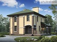 U-143-1P проект двухэтажного дома из газобетона размером 12 на 13 