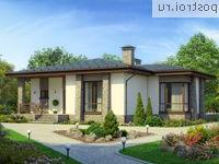 U-149-1P проект одноэтажного дома из газобетона размером 16 на 16