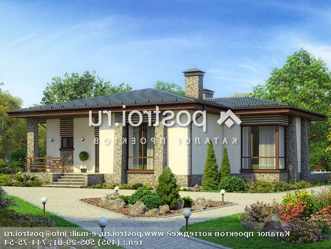 U-149-1P проект одноэтажного дома из газобетона размером 16 на 16