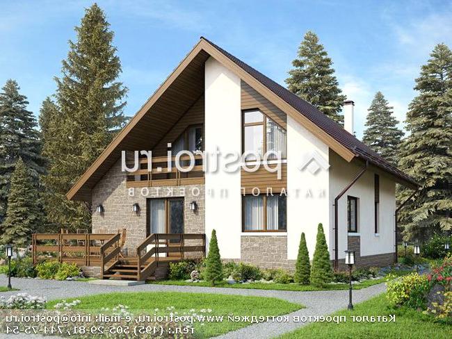 U-151-1K проект одноэтажного коттеджа из кирпича с мансардой размером 10 на 11 