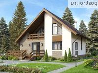 U-153-1P проект одноэтажного коттеджа из пеноблоков с мансардой размером 11 на 10
