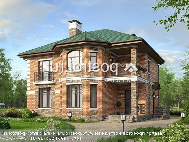 U-155-1K проект двухэтажного коттеджа из кирпича размером 11 на 12