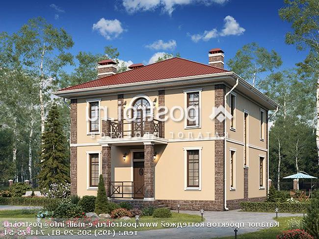 U-155-1P проект двухэтажного коттеджа из пеноблоков размером 15 на 11