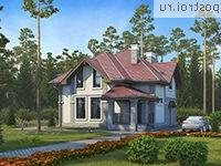 U-157-1P проект двухэтажного коттеджа из пеноблоков размером 11 на 10