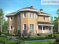 U-161-1P проект двухэтажного дома из пеноблоков размером 12 на 12 