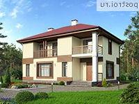 U-163-1P проект двухэтажного дома из пеноблоков размером 10 на 13 