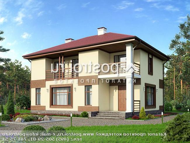 U-163-1P проект двухэтажного дома из пеноблоков размером 10 на 13 