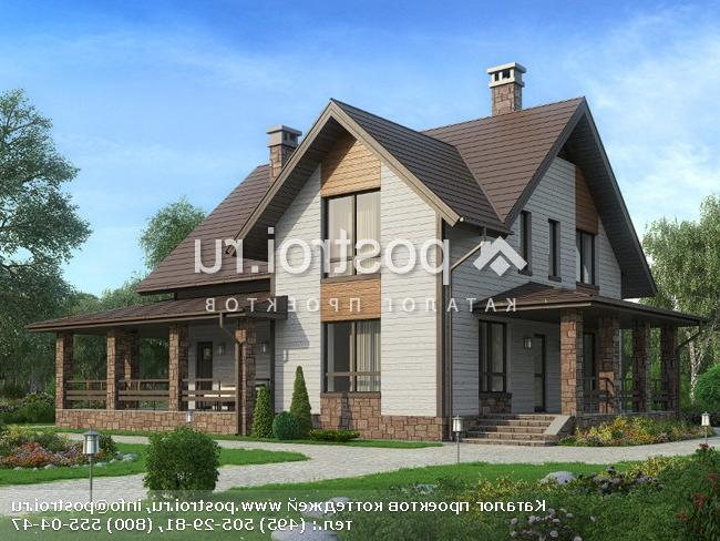 U-164-3P проект двухэтажного дома из пеноблоков размером 11 на 12 