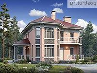 U-169-1P проект двухэтажного дома из пеноблоков размером 13 на 13