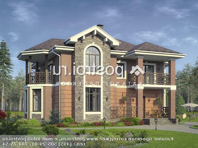 U-174-1K проект двухэтажного дома из кирпича размером 12 на 14 