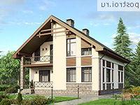 U-174-1P проект двухэтажного дома из пеноблоков размером 11 на 14