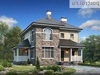 U-175-1P проект двухэтажного дома из пеноблоков размером 14 на 13