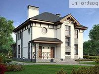 U-183-1P проект двухэтажного дома из пеноблоков размером 13 на 11 